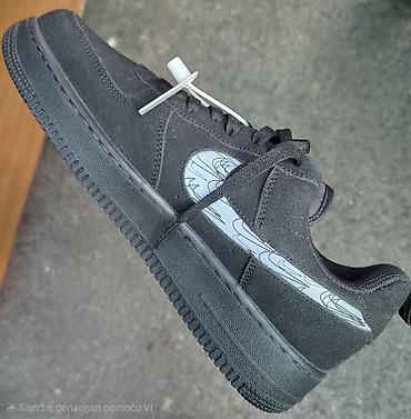fake vs real tech fleece: Na prodaju potpuno nove patike Nike Air Force 1 '07 LV8 Black — 2