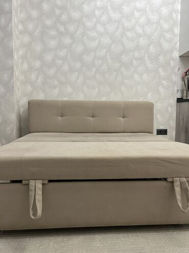 мебель реставрация: Диван-кровать, цвет - Бежевый, Б/у