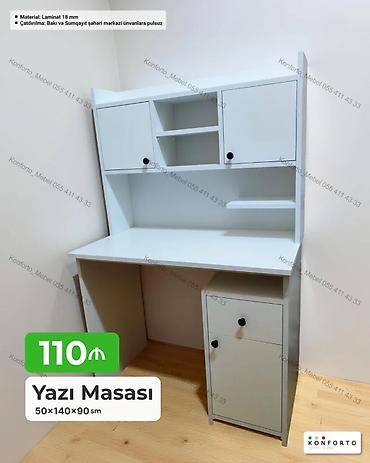 demir masa: Düz masa, Stulsuz, Polkalı, Siyirməli, Sadə laminat — 1