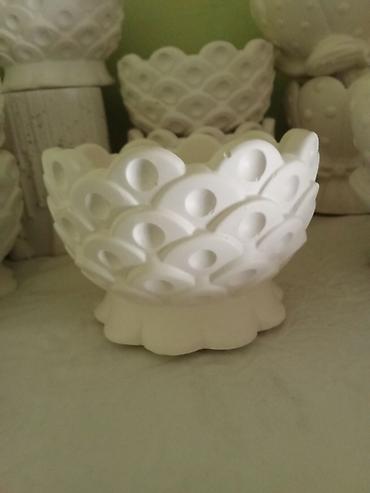 relaks: Dekorativne gipsane figure i saksije – ručni rad - Materijal: beli — 7