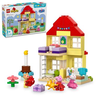 фигурки из аниме: Lego Duplo 10433 Дом для дня рождения Свинки Пеппы 🐷59 деталей 🟥