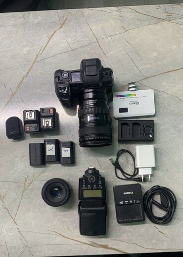оборудования: Сатылат; Canon EOS R +переходник + объектив 24-105 + 50 мм 1.8 Вспышка