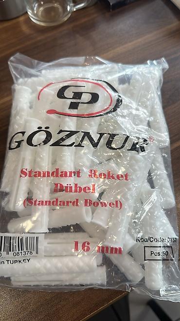 Крепежные изделия: Məhsul: GÖZNUR Standart Roket Dübel (Standard Dowel) - Ölçü: 16 mm - — 1