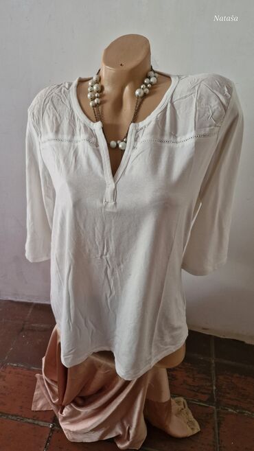 teksas košulje ženske: Tchibo, XL (EU 42), Cotton, Single-colored, color - White