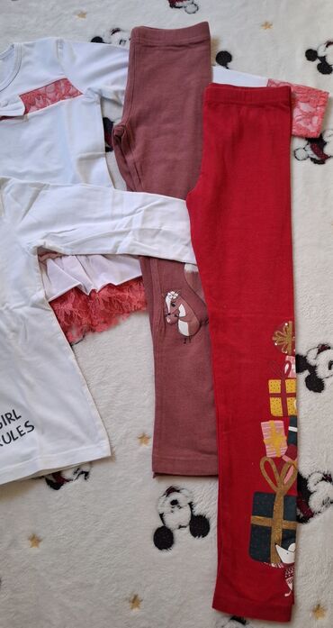 Paketi dečije odeće: Paket: Helanke, Majice, Pantalone, Za devojčice, uzrast: 7-8 godina — 8