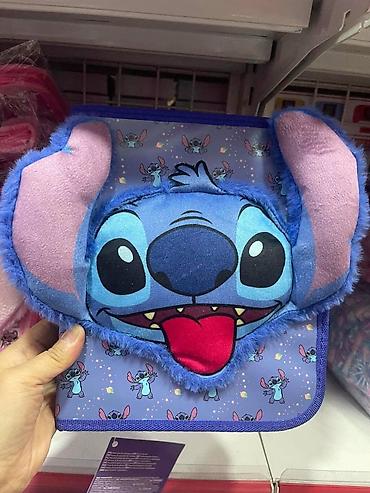 zara devojčice: Školski zip pernica-set sa 3D plišanim licem (Disney motivi – Stitch — 1