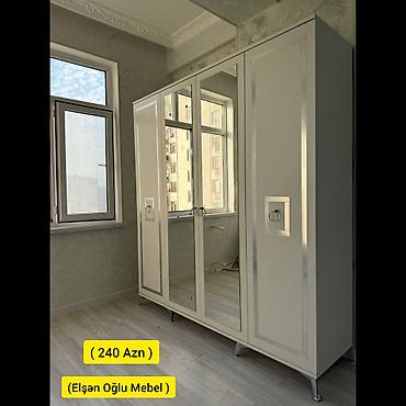 Yeni, 4 qapılı, Güzgülü, Açılan, Düz dolab — 1