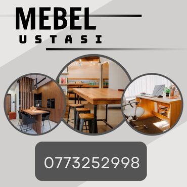 mebel parçaları: Mebel ustasi,mebellerin sokulmesi,qurulmasi,yer deyiwmesi mebellerin