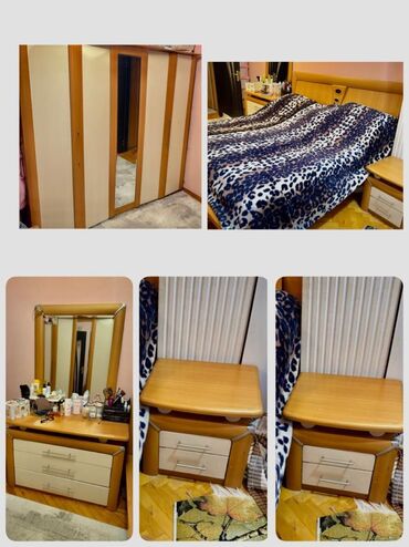 Qonaq otağı dəstləri: İkinəfərlik çarpayı, Dolab, Termo, 2 tumba, İşlənmiş