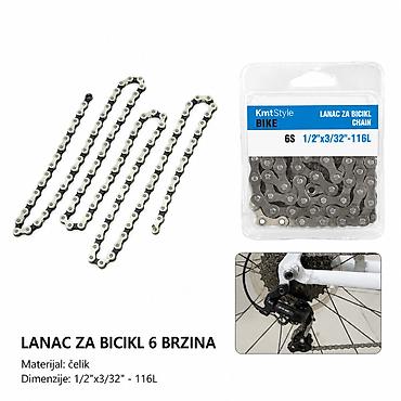 KMT Lanac za bicikl 2001502 - Tip: lanac za bicikle sa 6 brzina (6S)