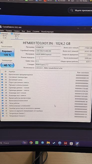 hp 2710p: Накопитель для ПК, Б/у, SK Hynix, SSD, 1 ТБ, Для ПК — 2