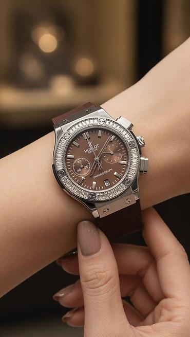 aldo saat: Hublot Chronograph – premium qol saatı - Korpus: polad və qızılı — 2