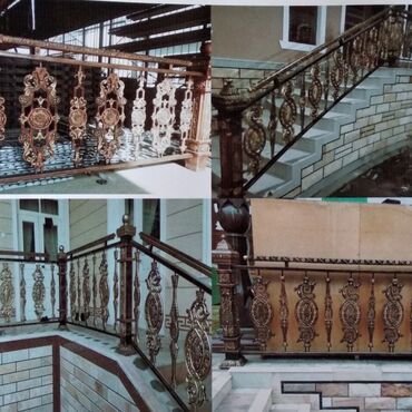 Другие строительные материалы: Металлические ворота с коваными элементами и навесом из поликарбоната — 19