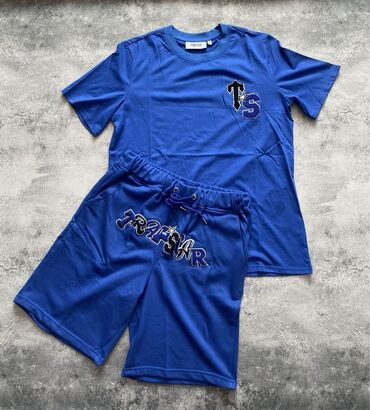 базовая футболка оверсайз мужская: Футболка M (EU 38), цвет - Синий