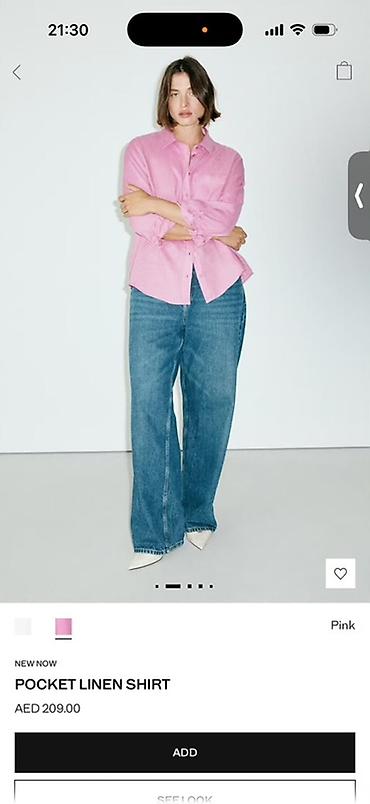 oversize: Məhsul: Qadın köynəkləri – çəhrayı rəngdə model 1) Oversize kətan — 2