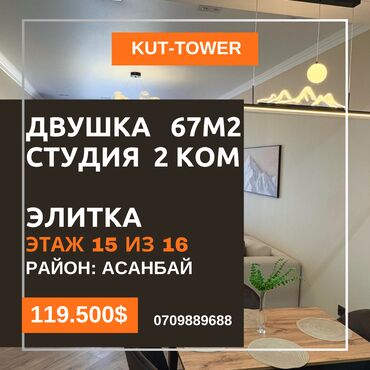 Продажа участков: 2 комнаты, 67 м², Элитка, 15 этаж, Дизайнерский ремонт