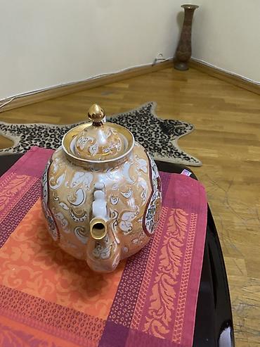 ariqlama cay: Porcelan çaydan – əl işi dekorlu - Material: keyfiyyətli porcelan - — 2