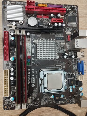 процессор core 2 duo: Материнская плата, Б/у, Biostar, LGA775, Mini-ATX, Для ПК