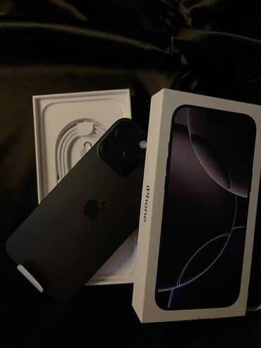 IPhone 16 Pro Max, 256 GB, Black Titanium, Zəmanət, Barmaq izi, Face ID