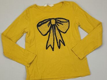 żółta bluzka z krótkim rękawem: Bluzka, H&M, 8 lat, 122-128 cm, stan - Dobry
