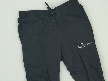 czarna sukienka z falbanami: Sweatpants, River Island, 5-6 years, 110/116, condition - Good