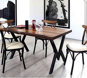 masa satisi: Loft üslübünda masa və 4 stul satılır, yenidir, upakovkada, evin — 1