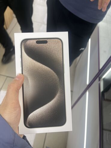 Apple iPhone: IPhone 15 Pro Max, Б/у, 256 ГБ, Natural Titanium, Кабель, Коробка, 88 %