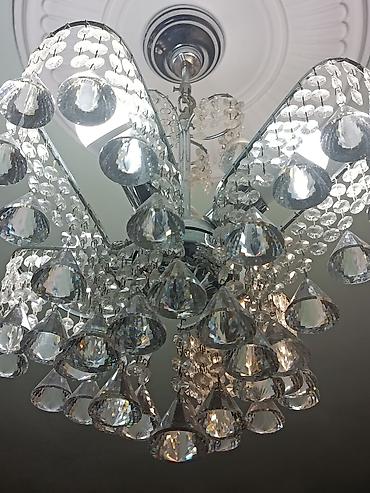İşıqlandırma: Çılçıraq, 4 lampa, Xrustal — 3