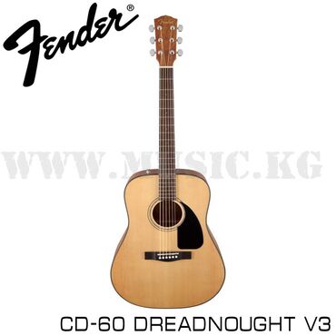 испанские акустические гитары: Акустическая гитара Fender CD-60 Dreadnought V3 Natural FENDER CD-60