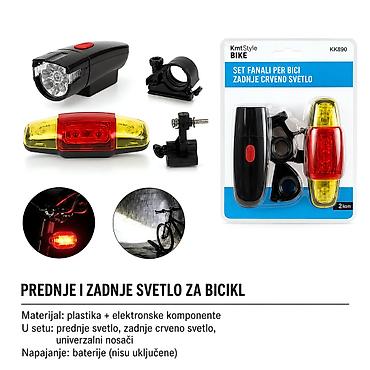 KMT Set svetla za bicikl KK8-A Set prednjeg i zadnjeg svetla za bolju