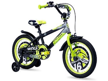 laguna pernice: Bicikl dečiji GALAXY WOLF 16" – crna/siva/neon zelena Šifra — 1