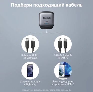 Apple Watch: Продаю оригианальный блок питания Anker GaN на 45Ватт с type c портом — 7