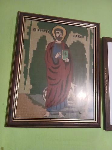 ormari: Ikona Svetog Luke – ručni rad goblen - ručno rađen goblen (krst — 2