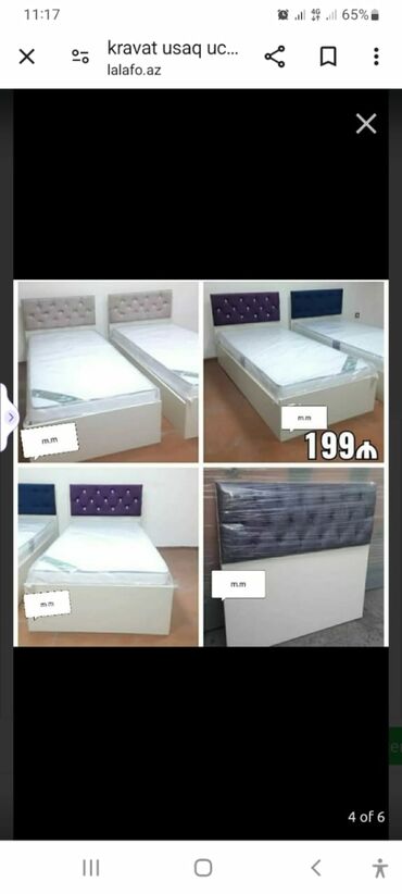 Çarpayılar: Yeni, Təknəfərlik çarpayı, Bazasız, Matras ilə, Siyirməsiz, Azərbaycan — 10