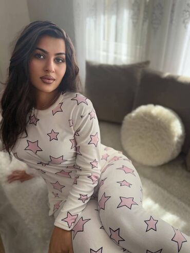 Pidžame: Ženske plišane pidžame – set majica + donji deo L XL 2XL 3XL - — 5