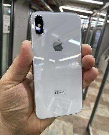 iphone x kg: IPhone X, Б/у, 64 ГБ, Белый, Защитное стекло, Чехол, Кабель, 80 %