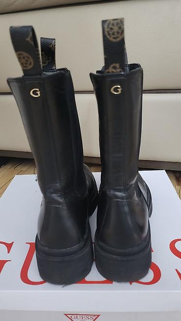 cipele balenciaga: Guess Kožne ženske čizme – crne, Chelsea stil, br 38 - Materijal — 2