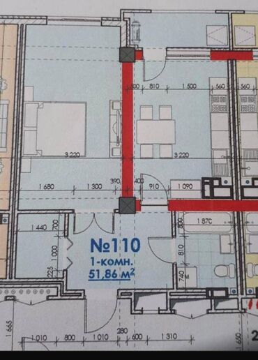 Продажа квартир: 2 комнаты, 53 м², Элитка, 13 этаж, ПСО (под самоотделку)
