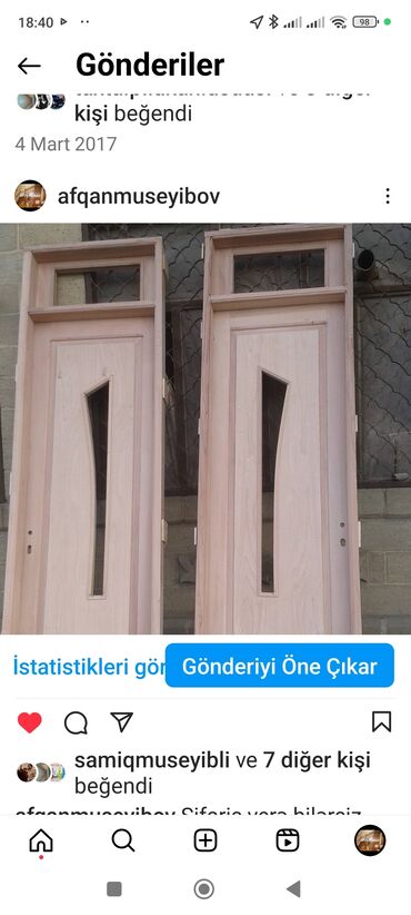 Digər tikinti materialları: Salam hər vaxtınız xeyir.Taxta qapı,şpon qapı,Mdf qapı və pilləknı — 12