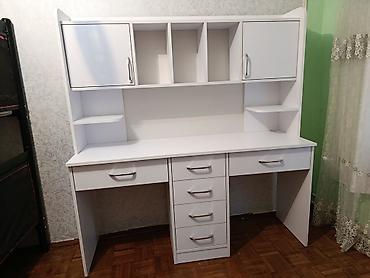 dekor ref: Düz masa, Polkalı, Siyirməli, Sadə laminat — 3