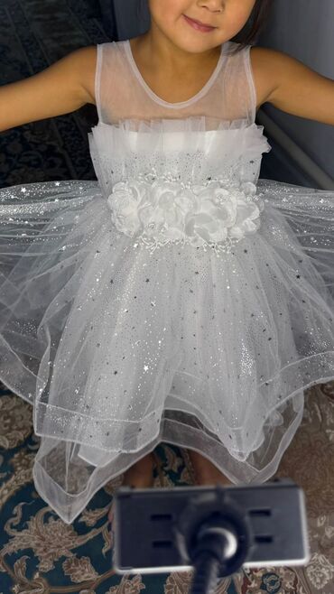 Платья: Детское платье, цвет - Белый, Новый — 5