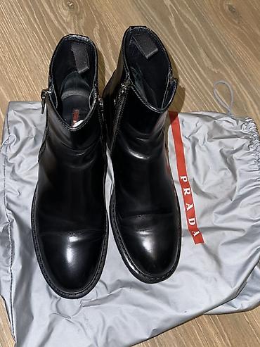 Botinkalar: Prada qadın qısa dəri çəkmələri - Model kodu: 3T5880 - Ölçü: 39.5 - — 4