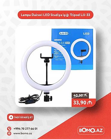 🔥 Lampa Dairəvi LED Studiya işığı Tripod LJJ-33 ✅ Brend: No Brand ✅ lalafo.az -da 🔥 Lampa Dairəvi LED Studiya işığı Tripod LJJ-33 ✅ Brend: No Brand ✅