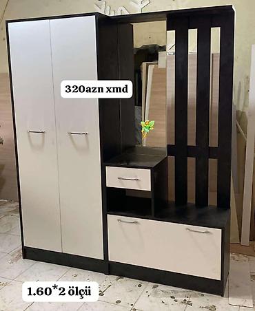 ayaqqabı mebeli: Yeni, 2 qapılı, Güzgülü, Qara, Açılan, Düz dolab — 1