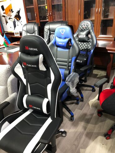 Ofis və oyun kresloları: Yeni, Təkərli, Qolları tənzimlənir, Parça — 15