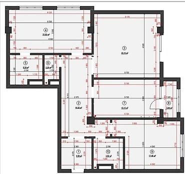 group: 3 комнаты, 118 м², 4 этаж, ПСО (под самоотделку) — 4