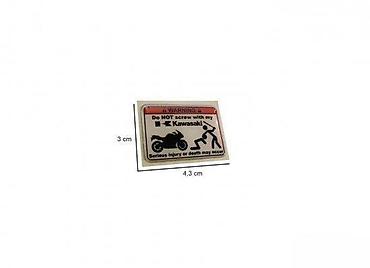 profim: KAWASAKI Warning - stiker - 974 📌 Opis: Samolepljivi stiker izradjen — 1