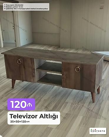 Ev və bağ: Televizor Altlığı Ölçü: 35 × 50 × 120 sm Material: 18 mm laminat — 1
