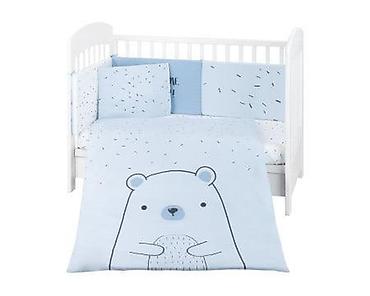 samovar cena: KikkaBoo posteljina sa ogradicom Bear with Me blue – set od 6 delova — 2