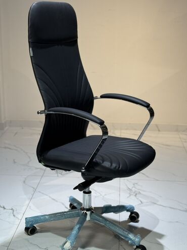 Офисные кресла: Офисное кресло, Новый, С колесиками, цвет - Черный, Экокожа, Бесплатная доставка — 2